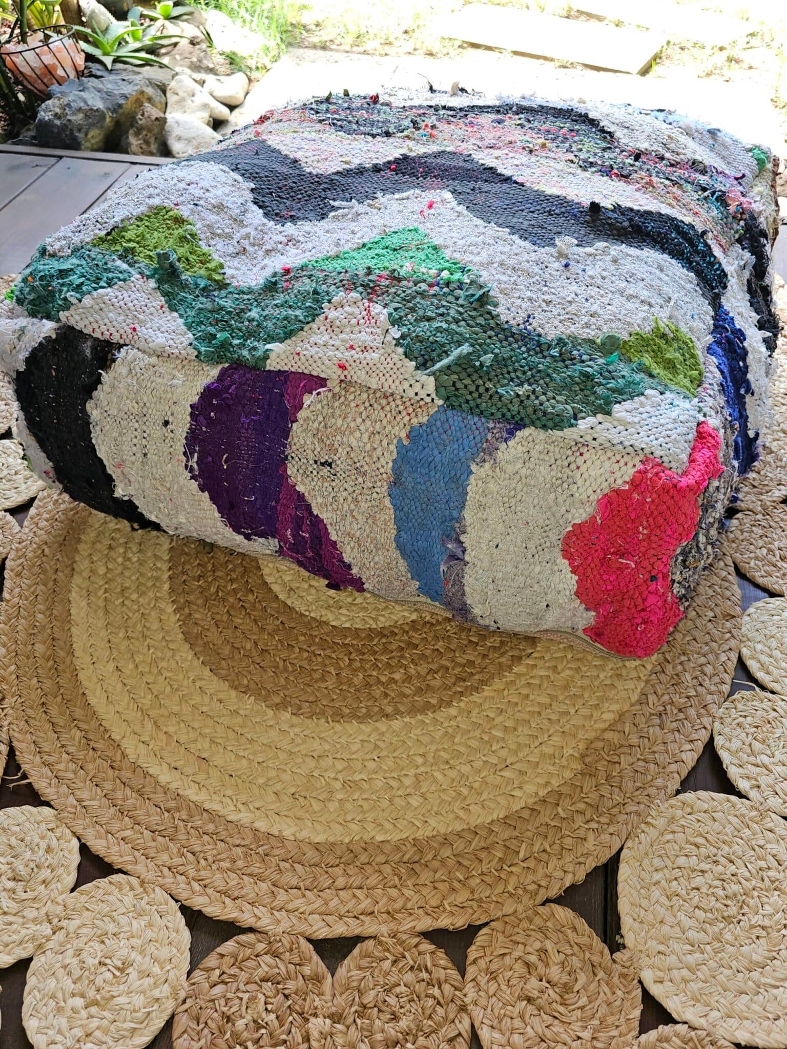 pouf en tissu