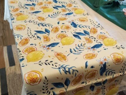 Chemin de table motif citrons