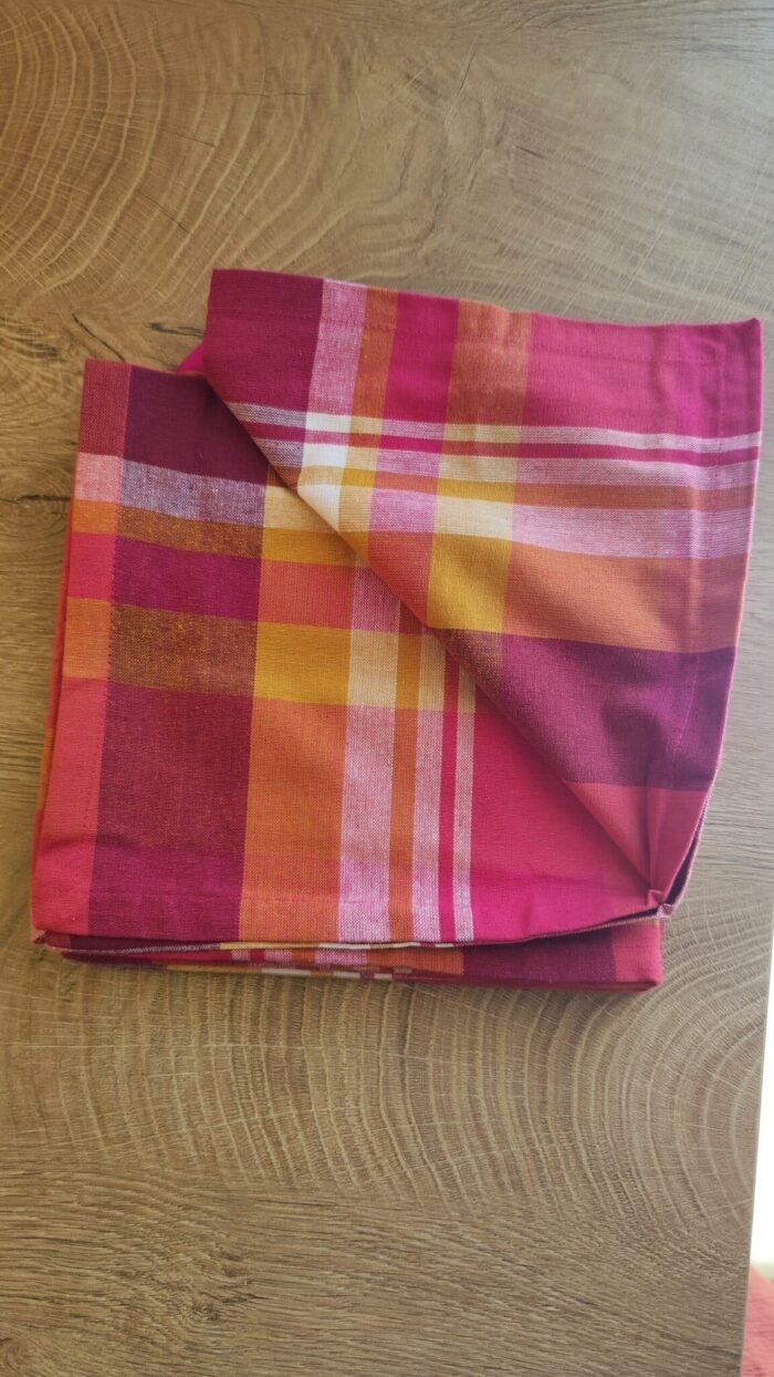 Lot de 4 serviettes de table motif madras