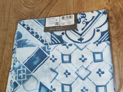 Lot de 4 Serviettes de Table Motif Bleu et Blanc - 40x40 cm – Image 5