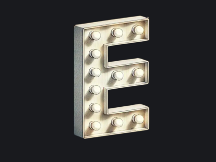 Lettre Lumineuse "E" 1,20 m en PVC Blanc avec LED – Image 2