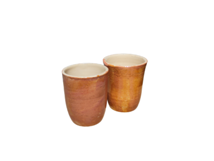 Lot de 2 Tasses Rose Granit et Beige – Image 1