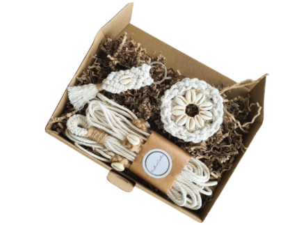 Coffret cadeau écoresponsable – Artisanat en coton bio et jute (Plusieurs couleurs disponibles) – Image 1