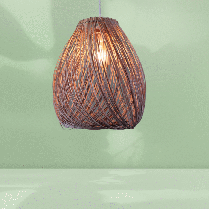 Suspension Luminaire "Eclosion" – Modèle en Fibres Naturelles | Opalme | La Réunion m 2
