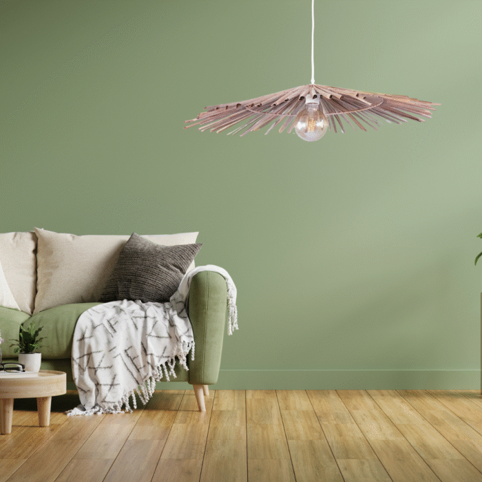 Suspension Luminaire Fibres Naturelles – Modèle "Parasol Coco" | Opalme | La Réunion m