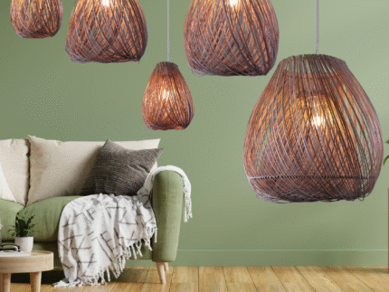 Suspension Luminaire "Eclosion" – Modèle en Fibres Naturelles | Opalme | La Réunion – Image 5