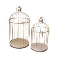 Location Cage décorative dorée – Déco vintage mariage | La Réunion