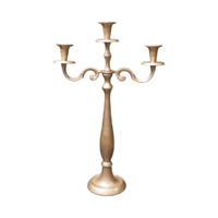 Chandelier trois têtes doré