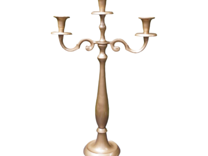 Chandelier trois têtes doré