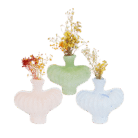 Petit vase meringué artisanal en plâtre