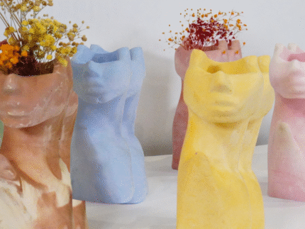 Vase décoratif buste support florale