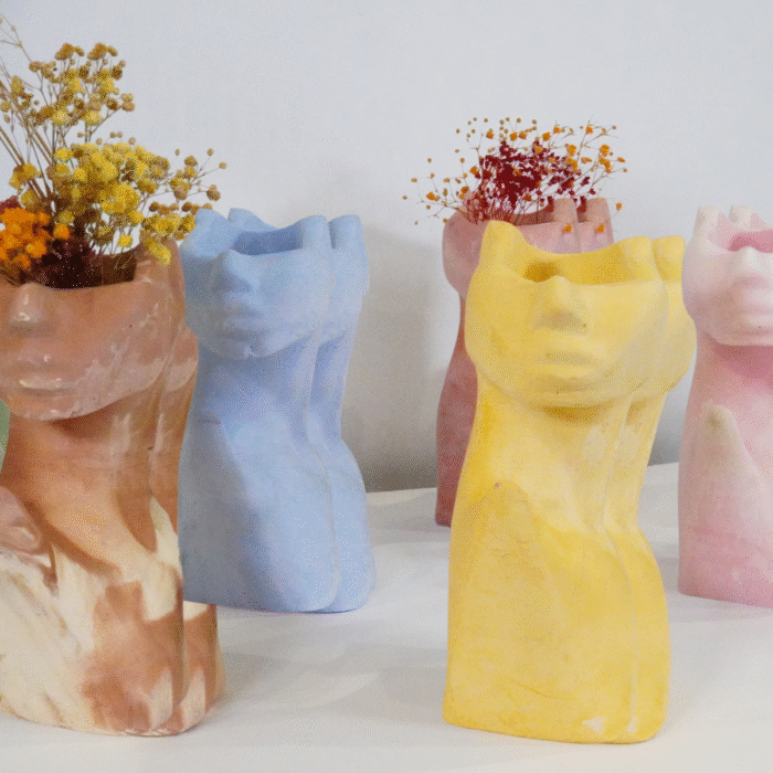 Vase décoratif buste support florale