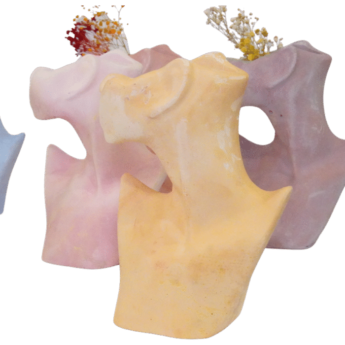 Vase décoratif buste support florale