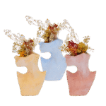 Vase décoratif buste support florale artisanal