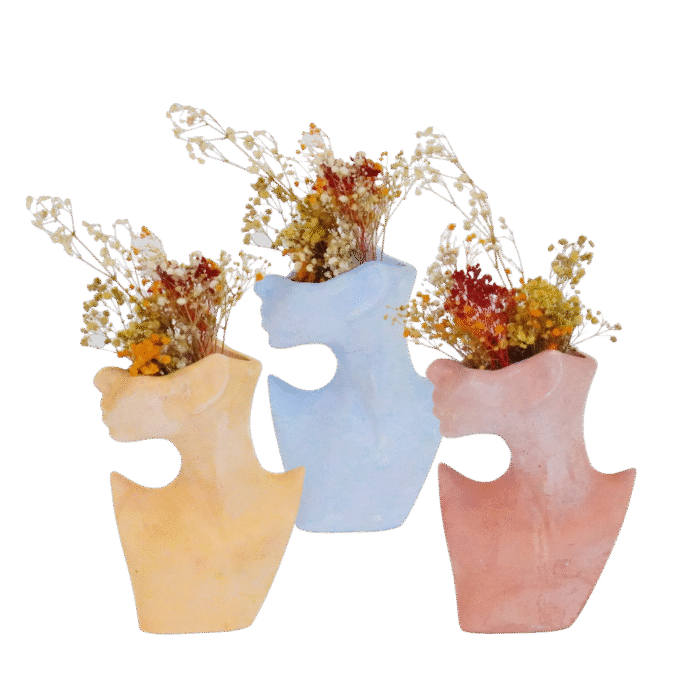 Vase décoratif buste support florale artisanal Vase décoratif buste support florale artisanal