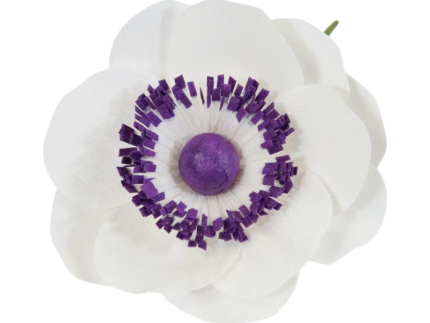 🌼 Fleur d'Anémone en Papier Crépon haut de gamme - Création artisanale – Image 6