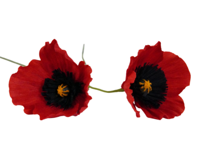 🌺 Fleur de Coquelicot en Papier Crépon haut de gamme - Création artisanale – Image 3