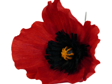 🌺 Fleur de Coquelicot en Papier Crépon haut de gamme - Création artisanale – Image 4