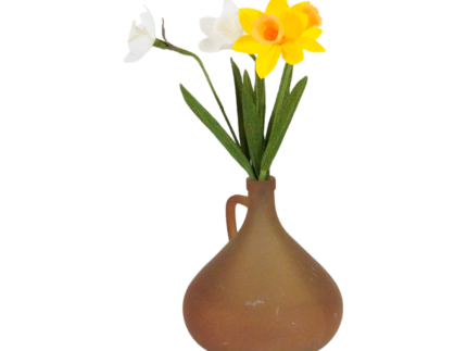 Fleur de Jonquille en Papier Crépon haut de gamme - Création artisanale – Image 2