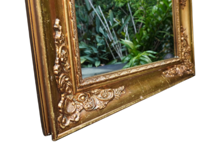Location Grand miroir doré vintage – Déco mariage | La Réunion – Image 3