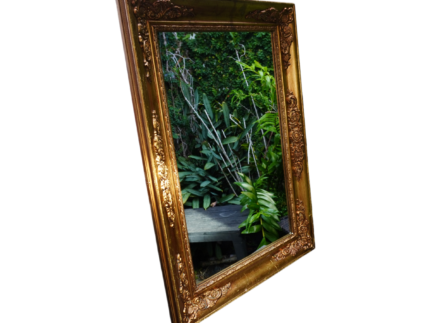 Grand Miroir doré moulure vintage
