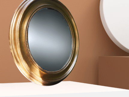 Location Miroir doré moulure rond – Décor mariage pro | La Réunion – Image 2