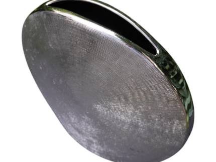 Location Vase décoratif argenté ovale – Déco événementielle | La Réunion – Image 5