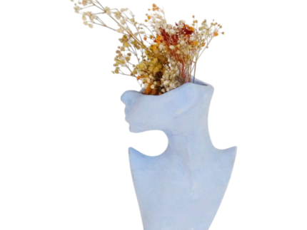 Vase décoratif buste support floral – Image 6