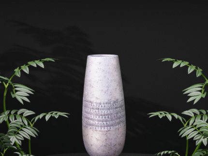 Location Vase décoratif argenté – Accessoire événementiel | La Réunion 1