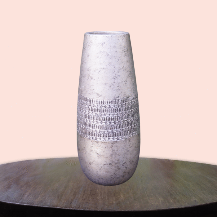 Location Vase décoratif argenté – Accessoire événementiel | La Réunion 2