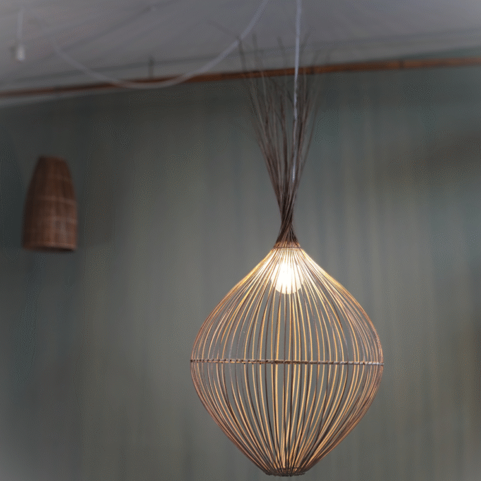 Suspension Luminaire "La Goutte" – Modèle en Fibres Naturelles | Opalme | La Réunion 2
