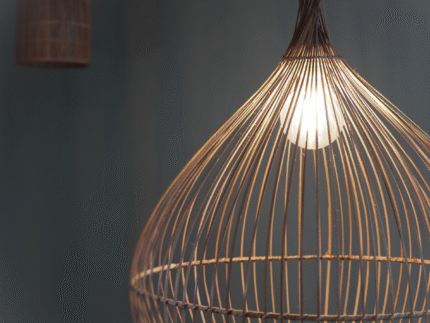 Suspension Luminaire "La Goutte" – Modèle en Fibres Naturelles | Opalme | La Réunion 3