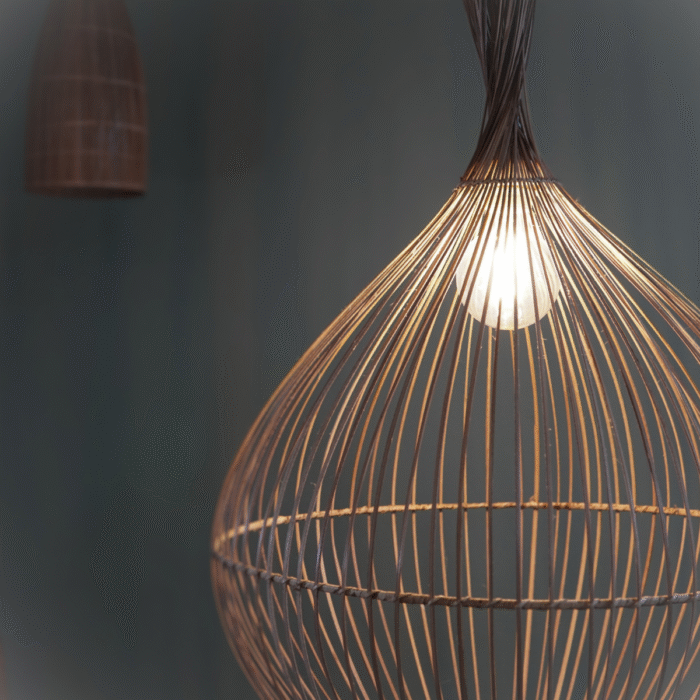 Suspension Luminaire "La Goutte" – Modèle en Fibres Naturelles | Opalme | La Réunion 3