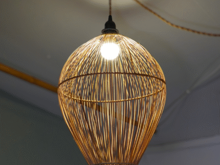 Suspension Luminaire "Lanterne Japonaise" – Modèle en Fibres Naturelles | Opalme | La Réunion 2