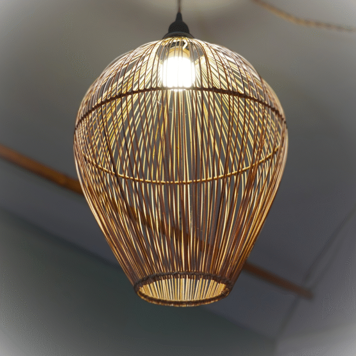 Suspension Luminaire "Lanterne Japonaise" – Modèle en Fibres Naturelles | Opalme | La Réunion 3