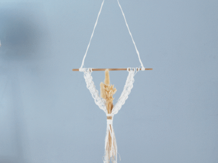 Suspension macramé Soliflore – Décoration Murale Unique | La Réunion zoom mise en scène 2
