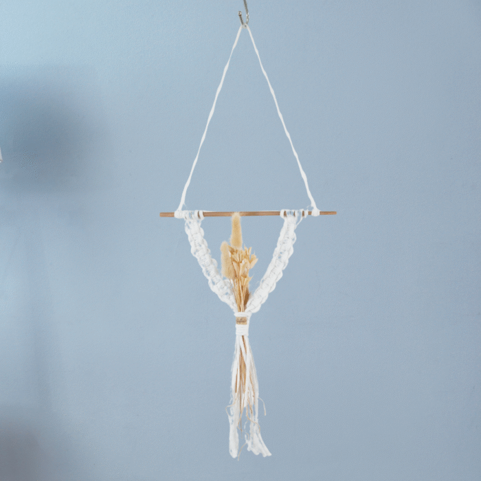 Suspension macramé Soliflore – Décoration Murale Unique | La Réunion zoom mise en scène 2