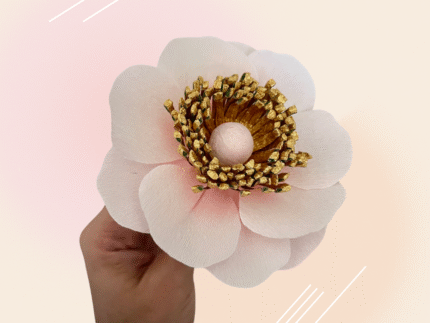 🌼 Fleur d'Anémone en Papier Crépon haut de gamme - Création artisanale – Image 7