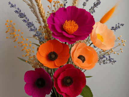 Bouquet de 6 Fleurs Personnalisé – Cadeau Durable & Écoresponsable | Murmure des Pétales | La Réunion