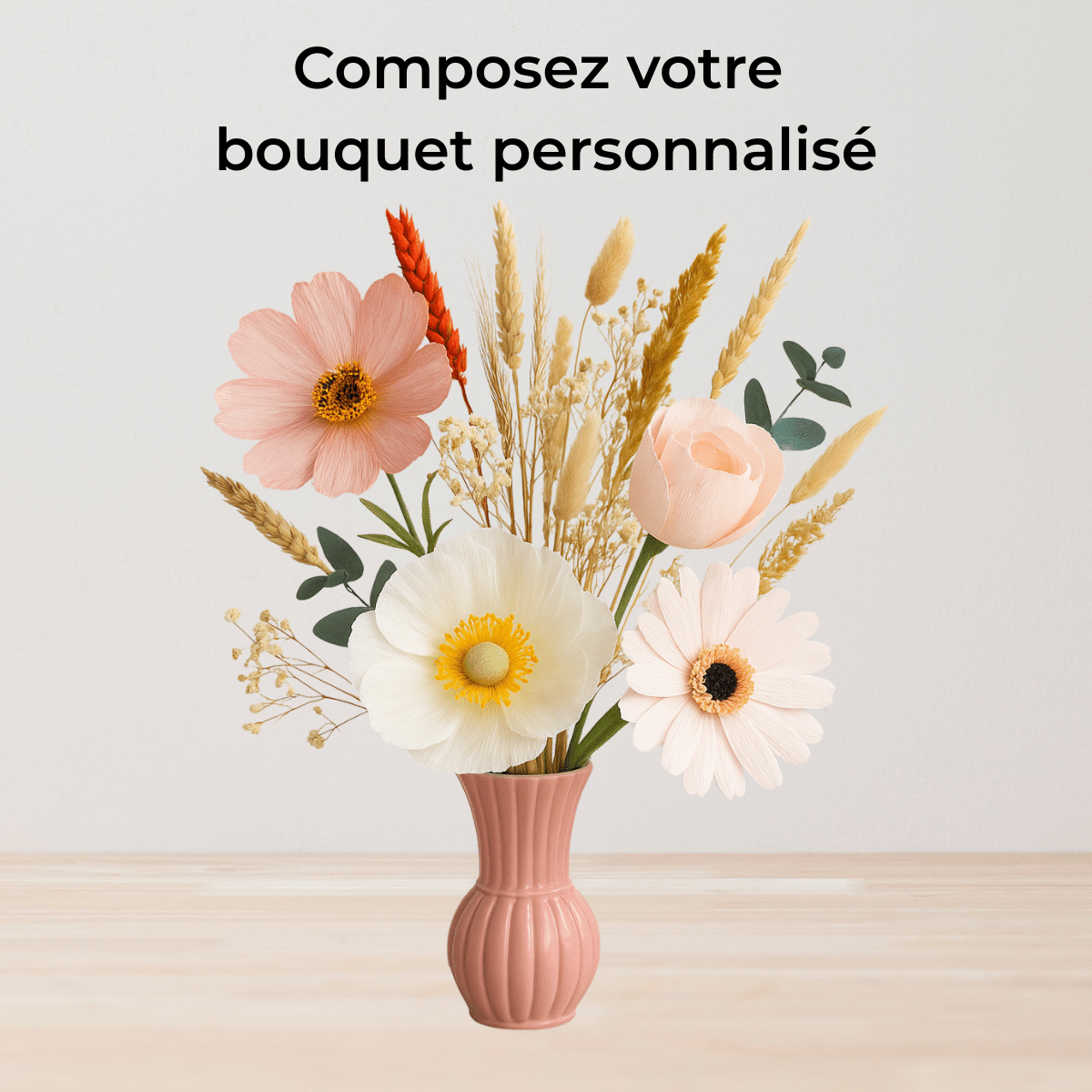 Bouquet personnalisé 3 Fleurs