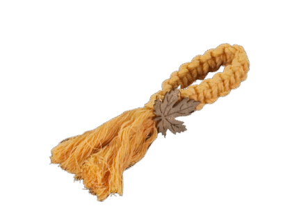 rond de serviette macramé artisanaux en coton, couleurs moutarde, parme et gris, décoration de table bohème fabriquée à La Réunion par La Fée Flores
