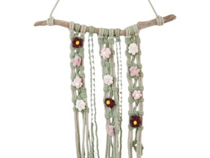 Suspension macramé "Bouton Parme" - Déco Nature | La Réunion – Image 3