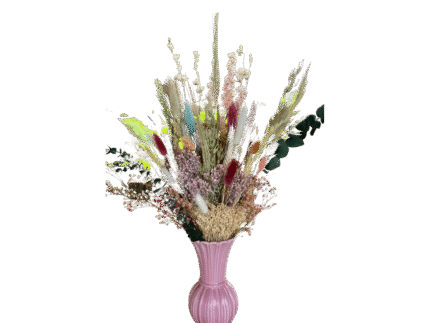Bouquet Personnalisé 3 Fleurs en Papier Crépon & Fleurs Séchées – Murmure des Pétales | La Réunion – Image 8