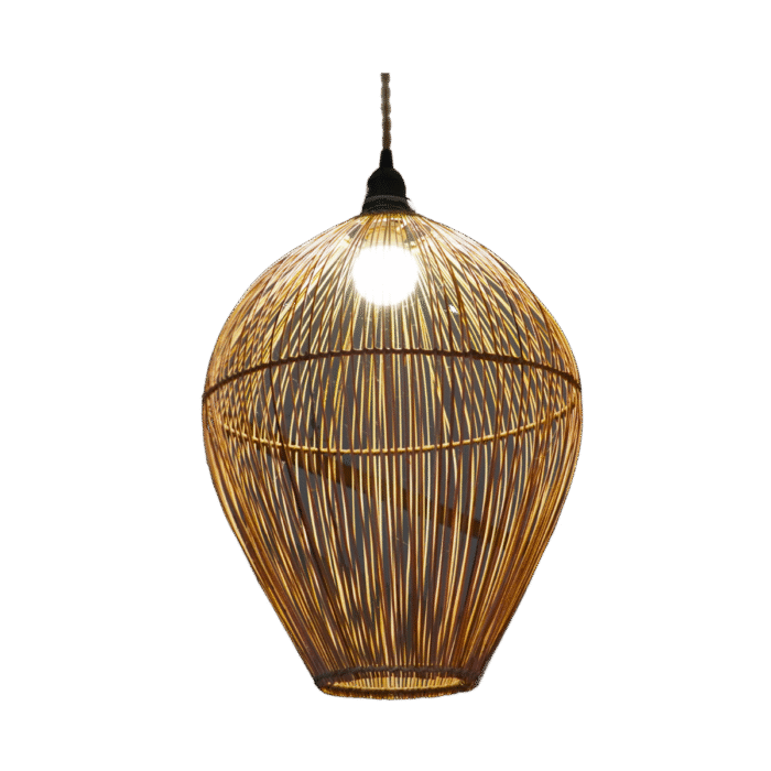 Suspension Luminaire "Lanterne Japonaise" – Modèle en Fibres Naturelles | Opalme | La Réunion