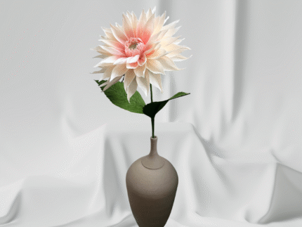 Fleur de Dahlia en Papier Crépon Durable – Artisanat Local | Murmure des Pétales | La Réunion – Image 3