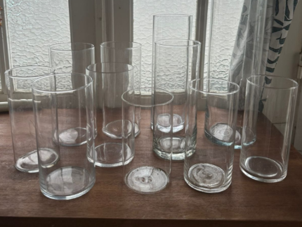 Lot de 10 vases cylindriques location – Décoration élégante pour événements – Image 2