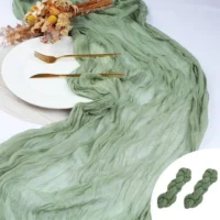 Chemin de table vert sauge location – Décoration Élégante pour Événements